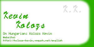 kevin kolozs business card